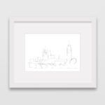 drawing-westminster-big-ben-london-frame